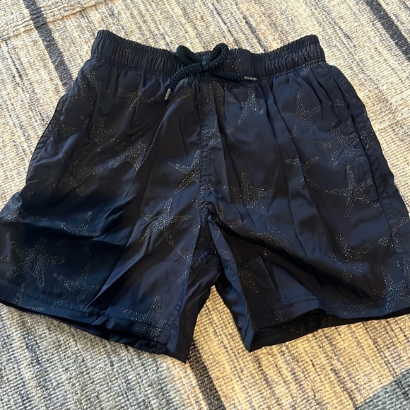 Vilebrequin Kids - Navy blue swim trunks with subtle shimmer starfish size 10 - Picture 1 of 6